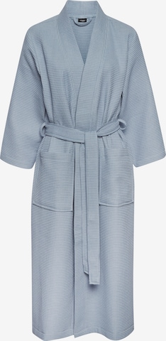 VIVANCE Long Bathrobe in Blue: front