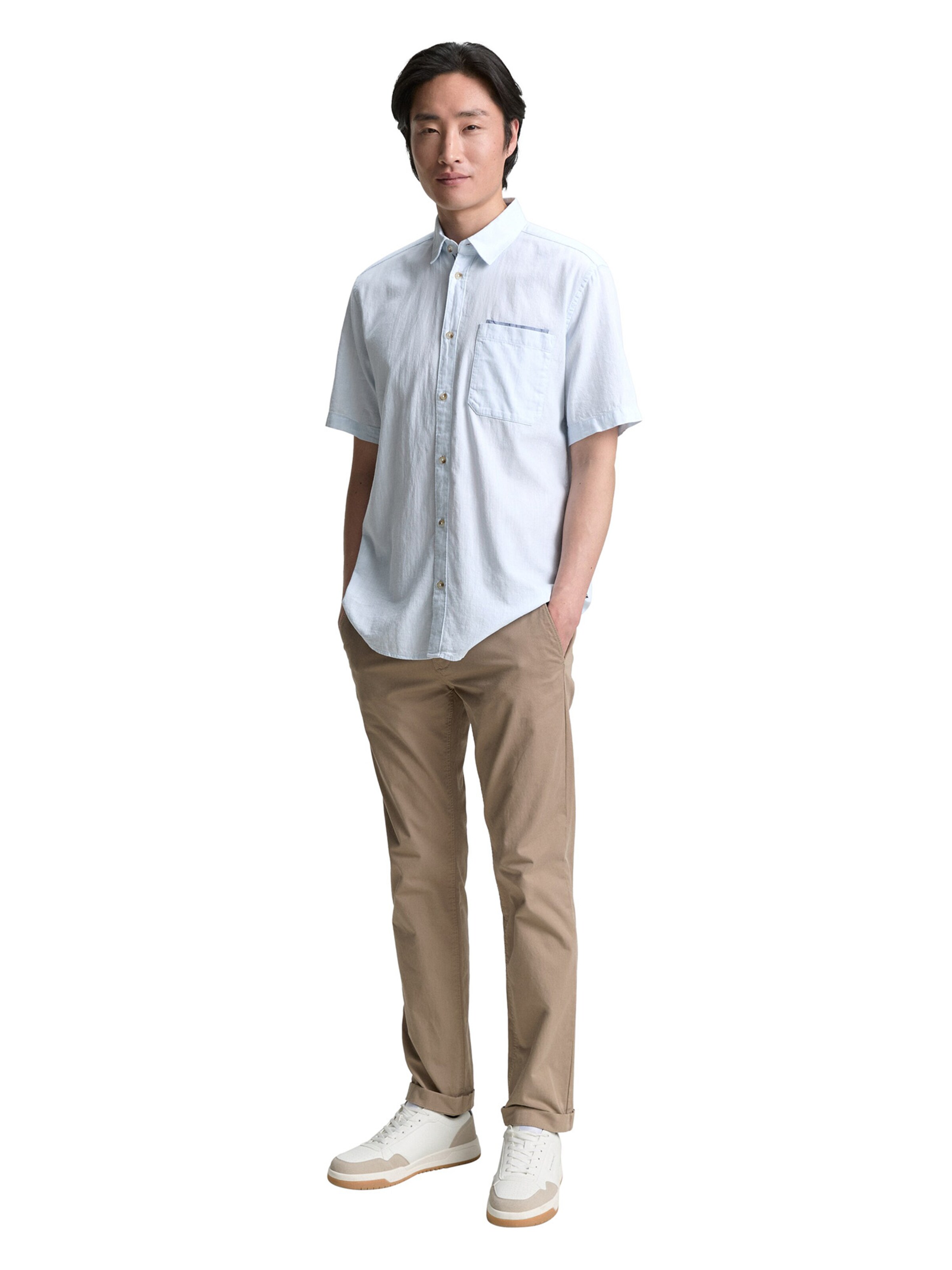 TOM TAILOR Средняя посадка Рубашка в Синий