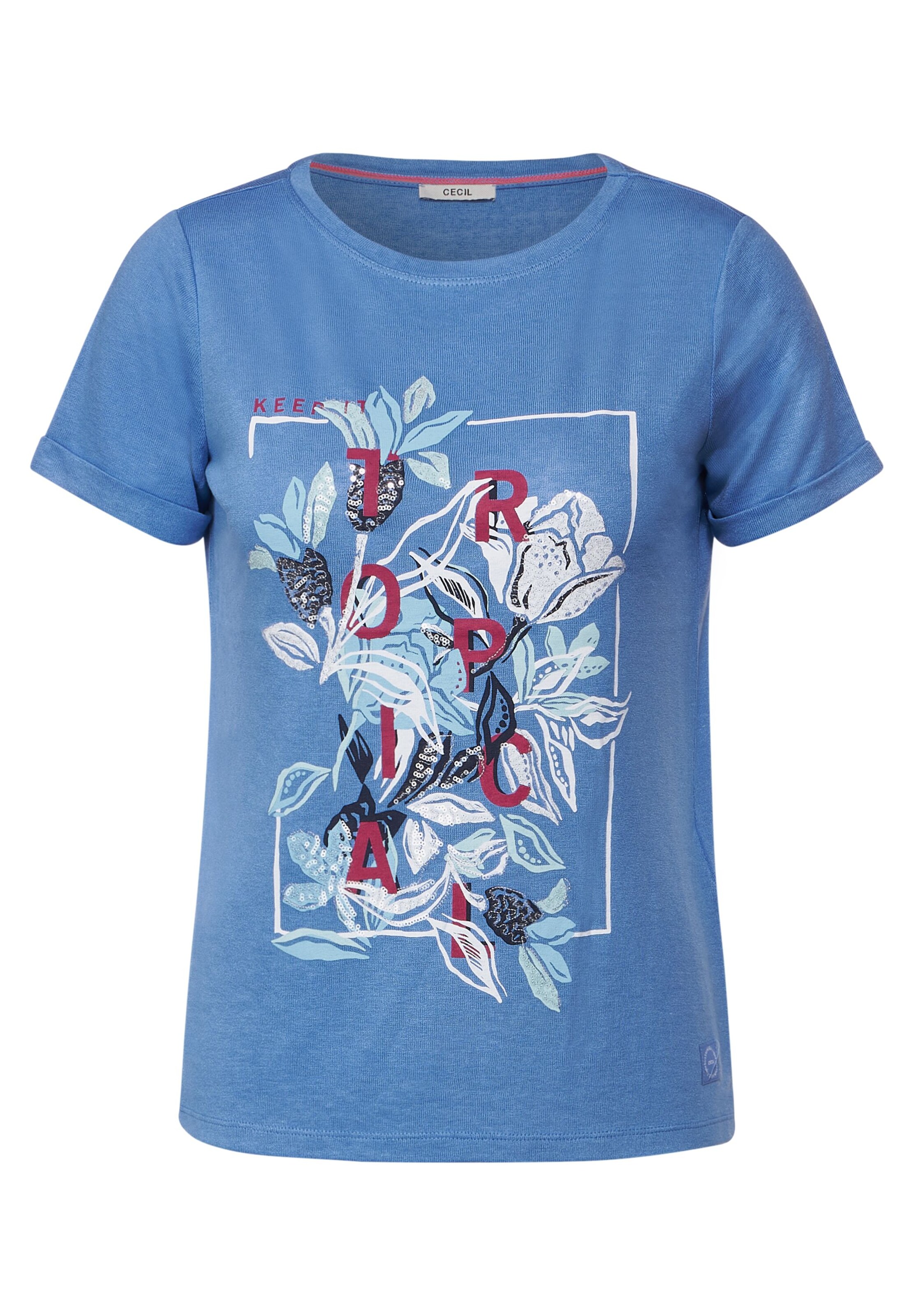Cecil Damen T-Shirt – Lässiges Shirt Mit Schulterraffung Und Minimalem Design, Perfekt Für Den Alltag