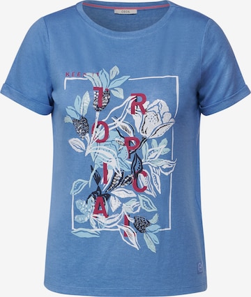 T-shirt CECIL en bleu : devant