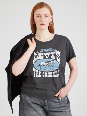 Levi's® Plus Shirt 'The Perfect Tee' in Zwart: voorkant
