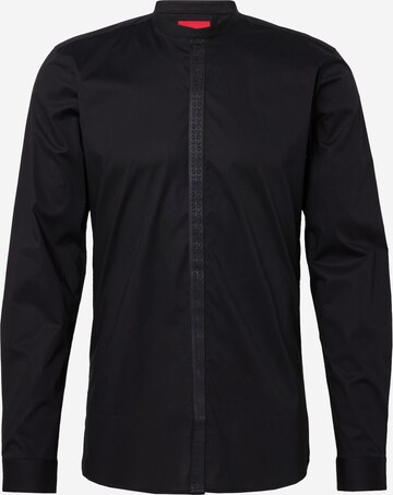 HUGO Button Up Shirt 'Enrique' in Black: front
