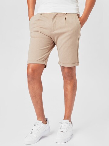 regular Pantaloni con pieghe di Lindbergh in beige: frontale