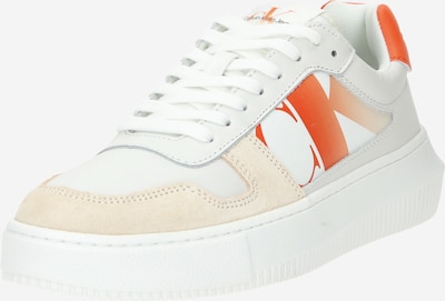 Calvin Klein Jeans Sneaker low i beige / orange / hvid, Produktvisning
