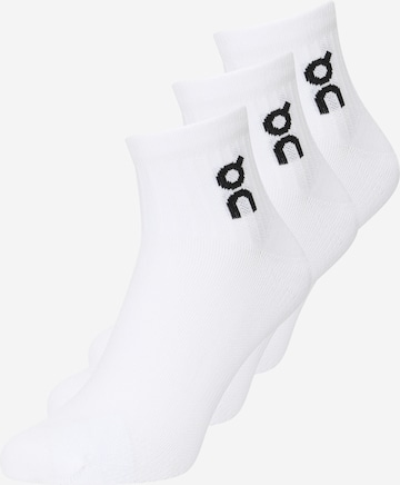 On Sports socks in White: front
