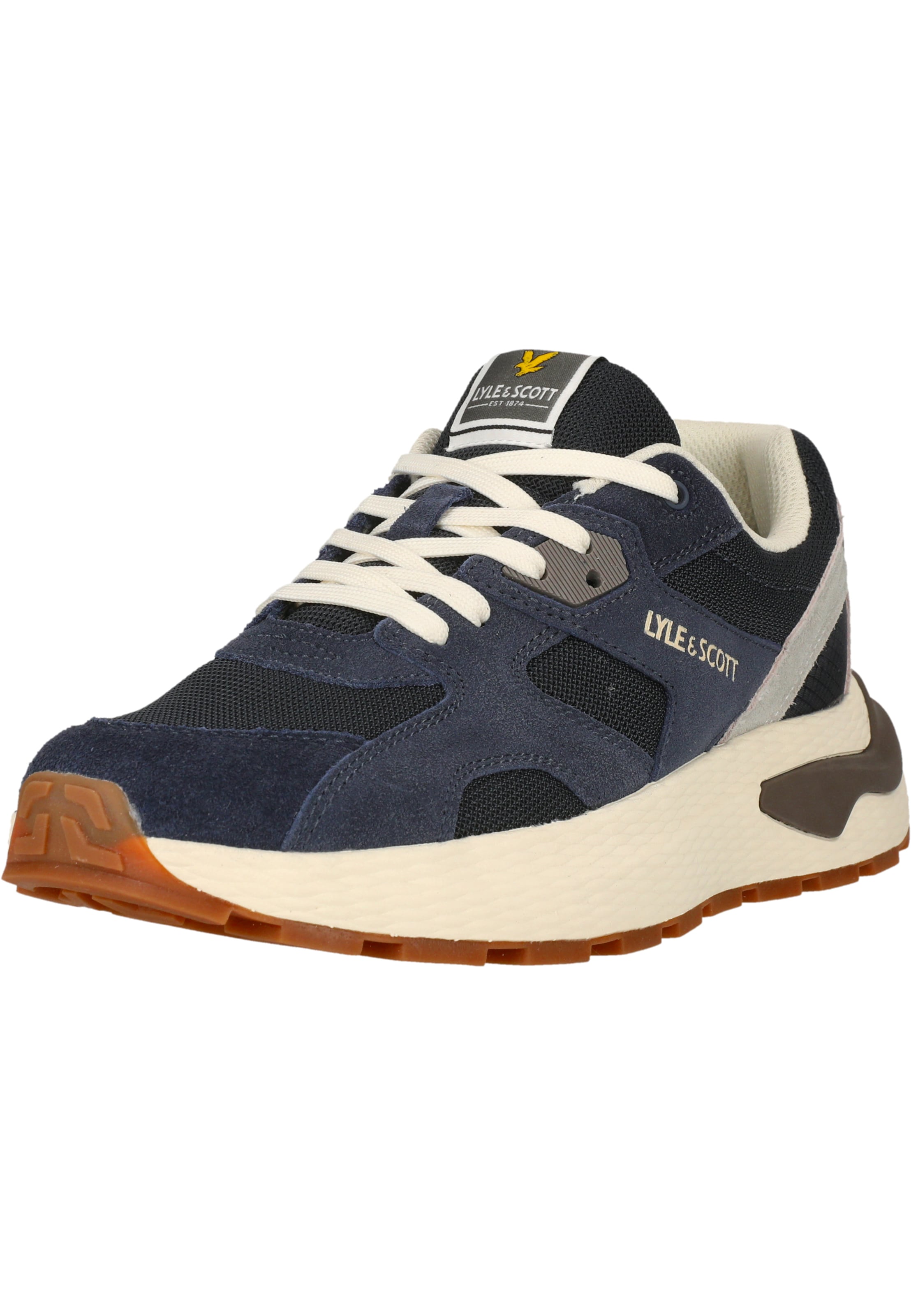Lyle & Scott Platform trainers 'Logan' in Blue: front