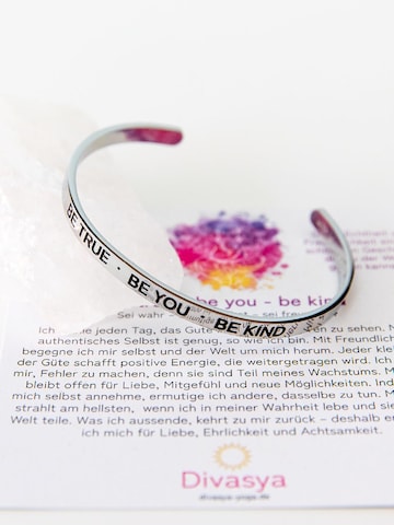 Divasya Bracelet 'Be true - be you - be kind' in Silver