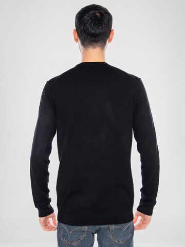 Pull-over 'Onswyler Life Reg 14 LS Crewknit Noos Black' Only & Sons en noir