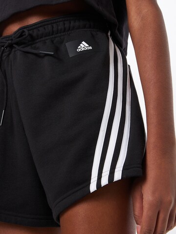 ADIDAS SPORTSWEAR Regular Workout Pants 'Future Icons 3-Stripes' in Black