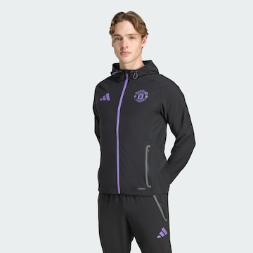 ADIDAS PERFORMANCE Sportjas 'Manchester United Tiro 25 Competition' in Zwart: voorkant