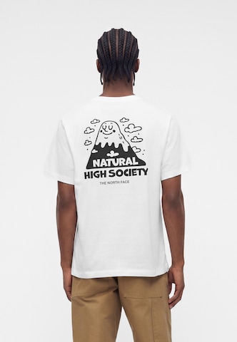 THE NORTH FACE Koszulka 'NAT HIGH SOCIETY' w kolorze biały: przód