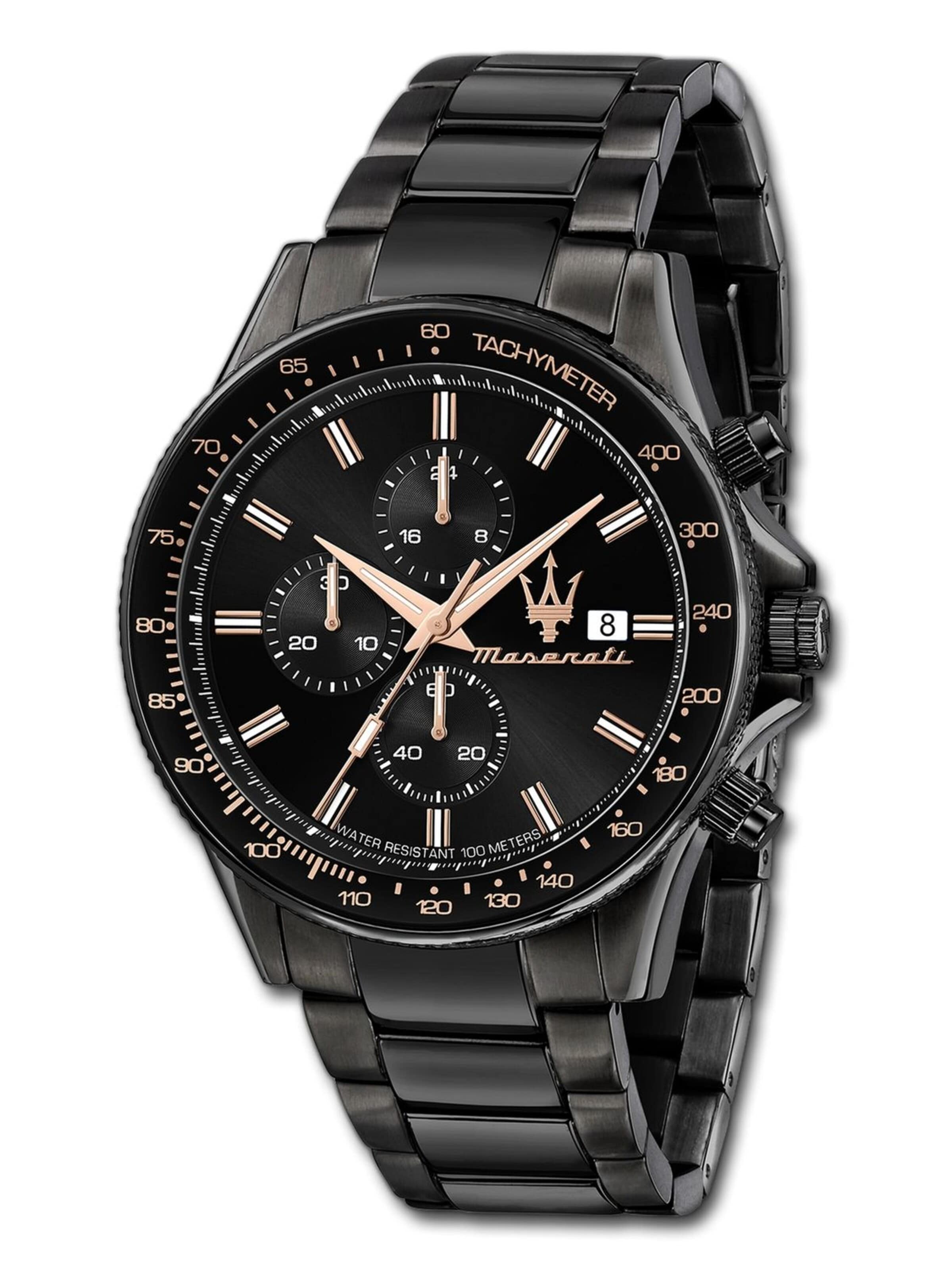 Maserati - Reloj analógico en negro: frente