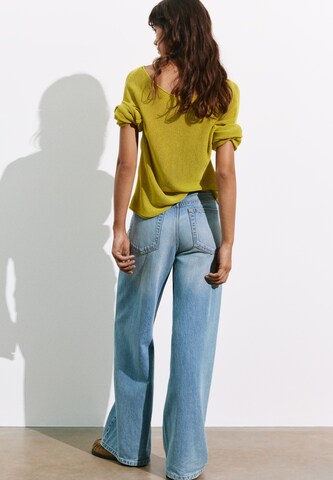 Pull&Bear Pulover | zelena barva
