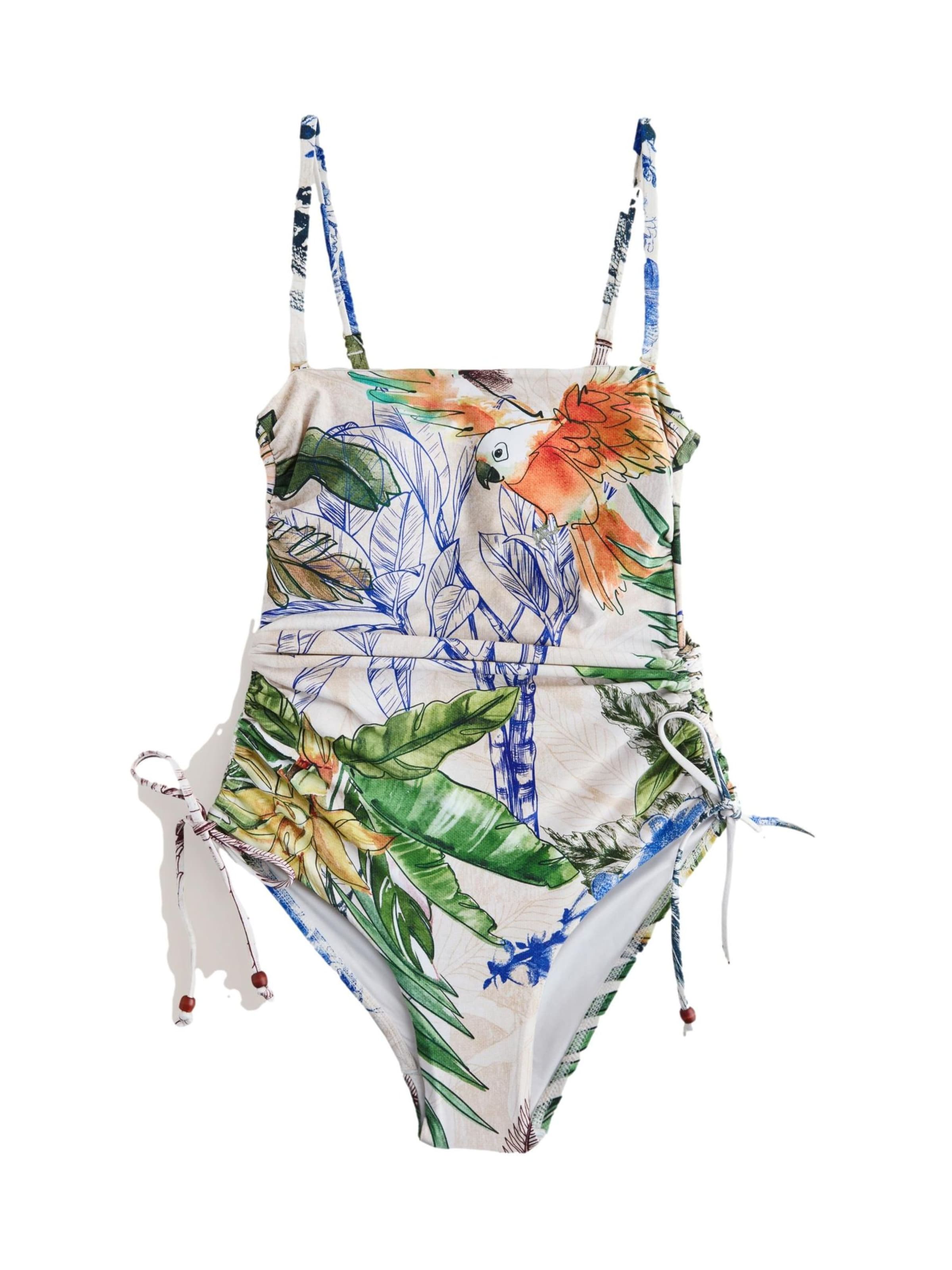 Next Бандо Купальник в Белый: спереди