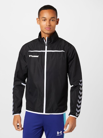 Hummel Trainingsjack 'Authentic' in Zwart: voorkant