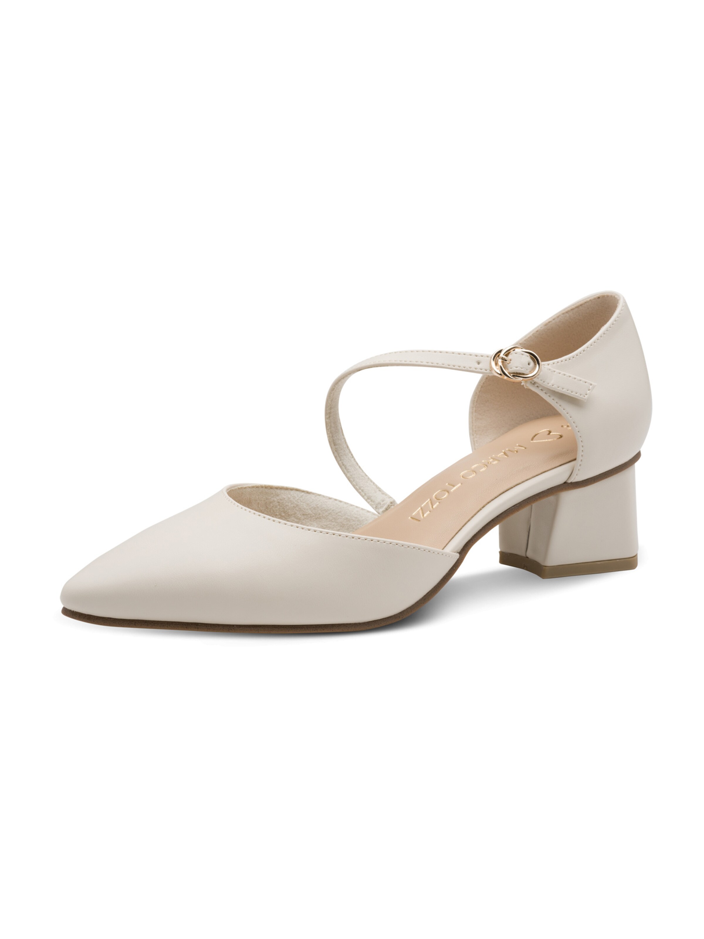 MARCO TOZZI Czółenka z wyciętą piętą w kolorze beżowy: przód