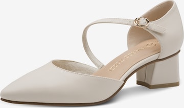 MARCO TOZZI Czółenka z wyciętą piętą w kolorze beżowy: przód