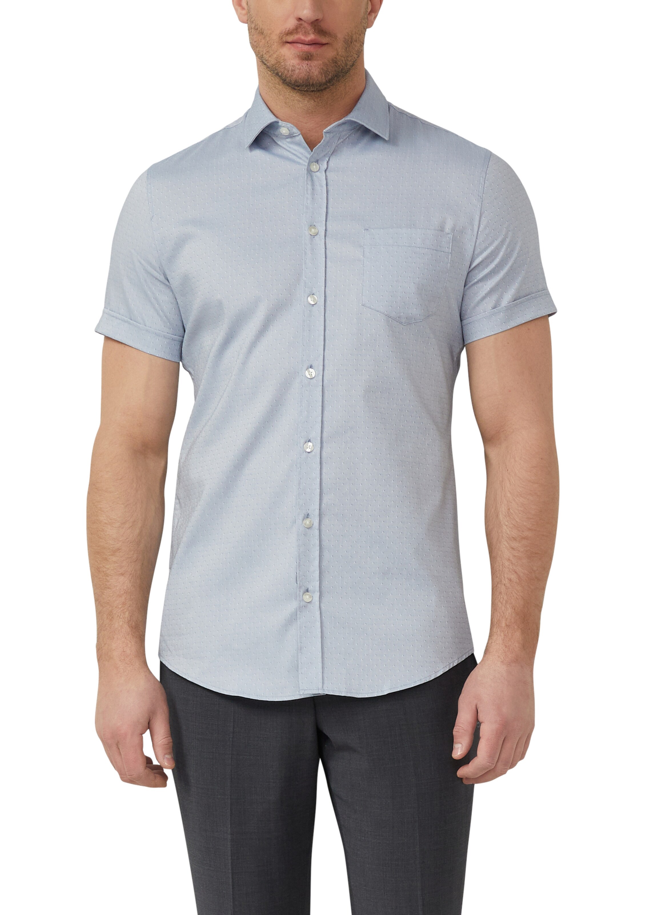 s.Oliver BLACK LABEL Regular fit Overhemd in Blauw