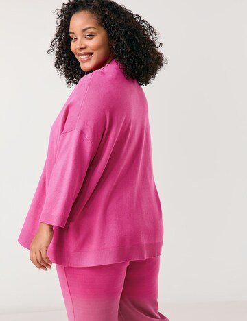 SAMOON Strickjacke in Pink