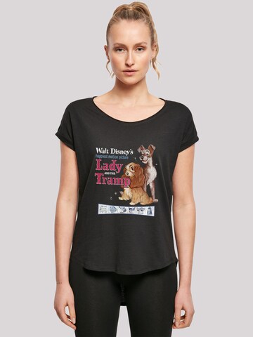 T-shirt 'Disney Lady And The Tramp Distressed Classic Poster' F4NT4STIC en noir : devant