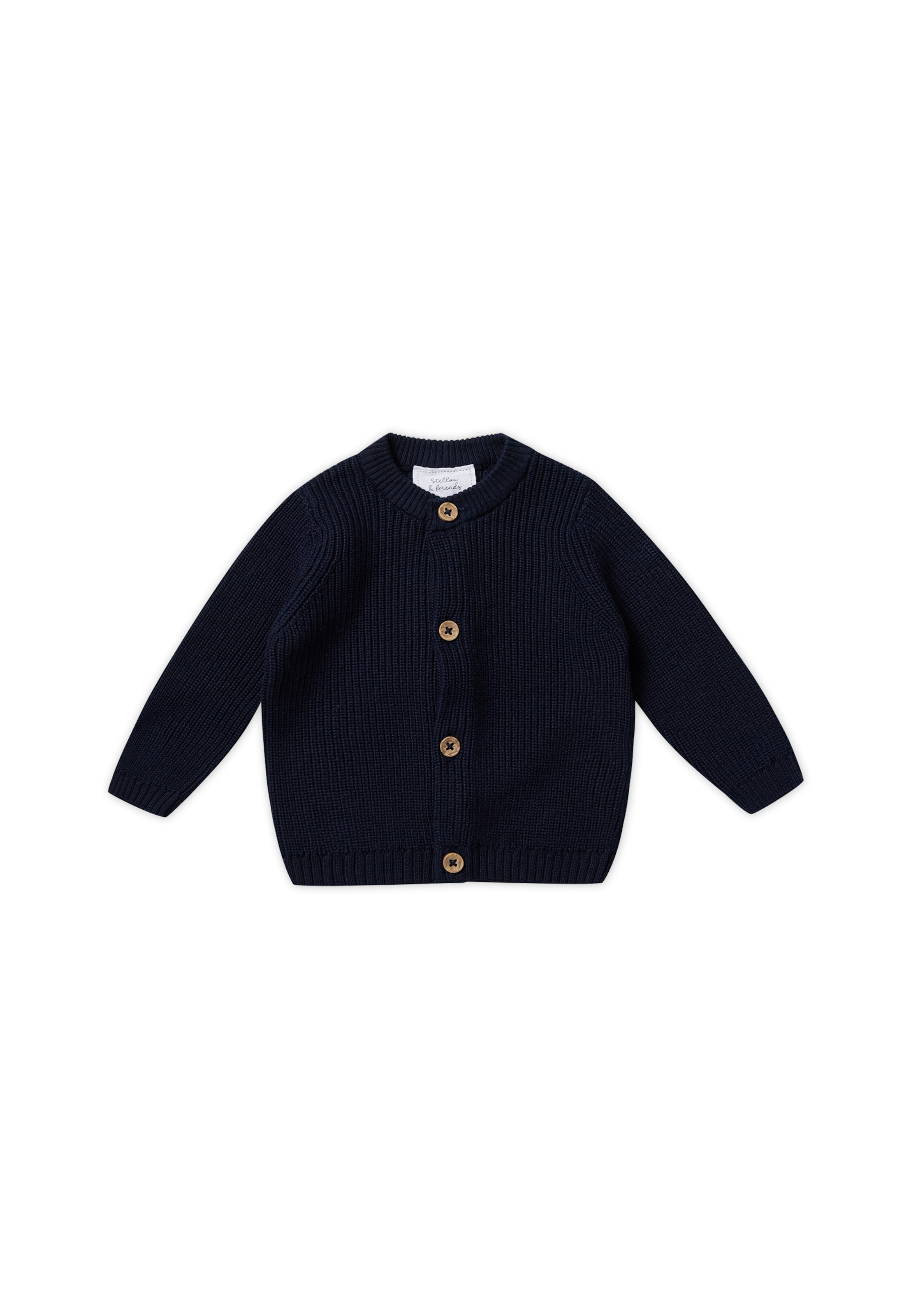 Stellou & Friends Knit cardigan in Blue: front