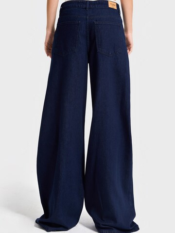 IT'S BASIC Wide leg Jeans 'Palazzo Mid Rise Jeans - Indigo' in Blue