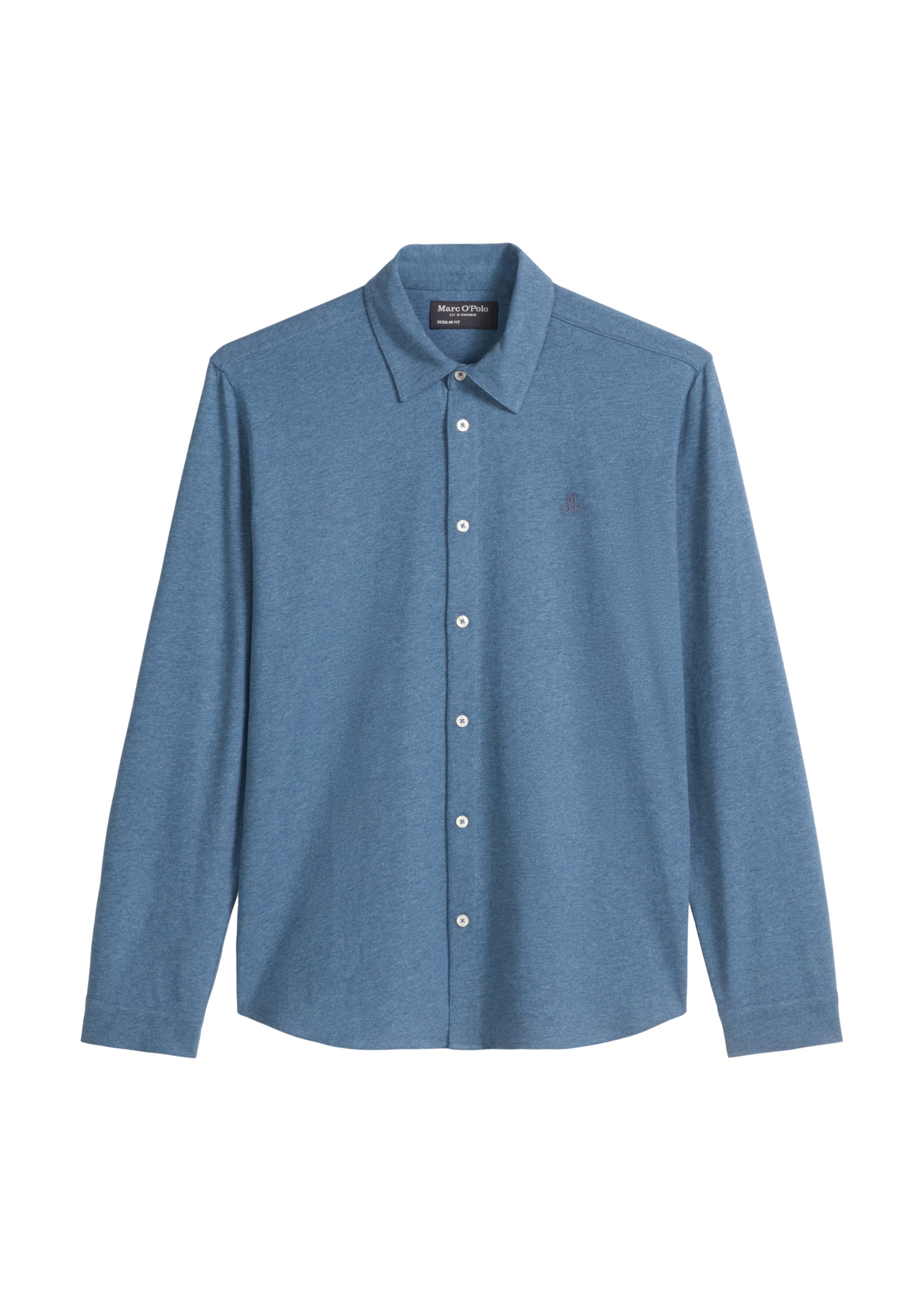 Marc O'Polo Button Up Shirt in Blue: front