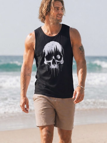 Neverless Shirt 'Skull Hiking' in Black