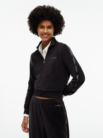 Tommy Jeans Bluza rozpinana w kolorze czarny: przód