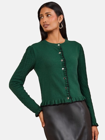 love & roses Gebreid vest in Groen: voorkant