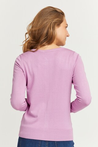 Fransa Knit Cardigan in Purple