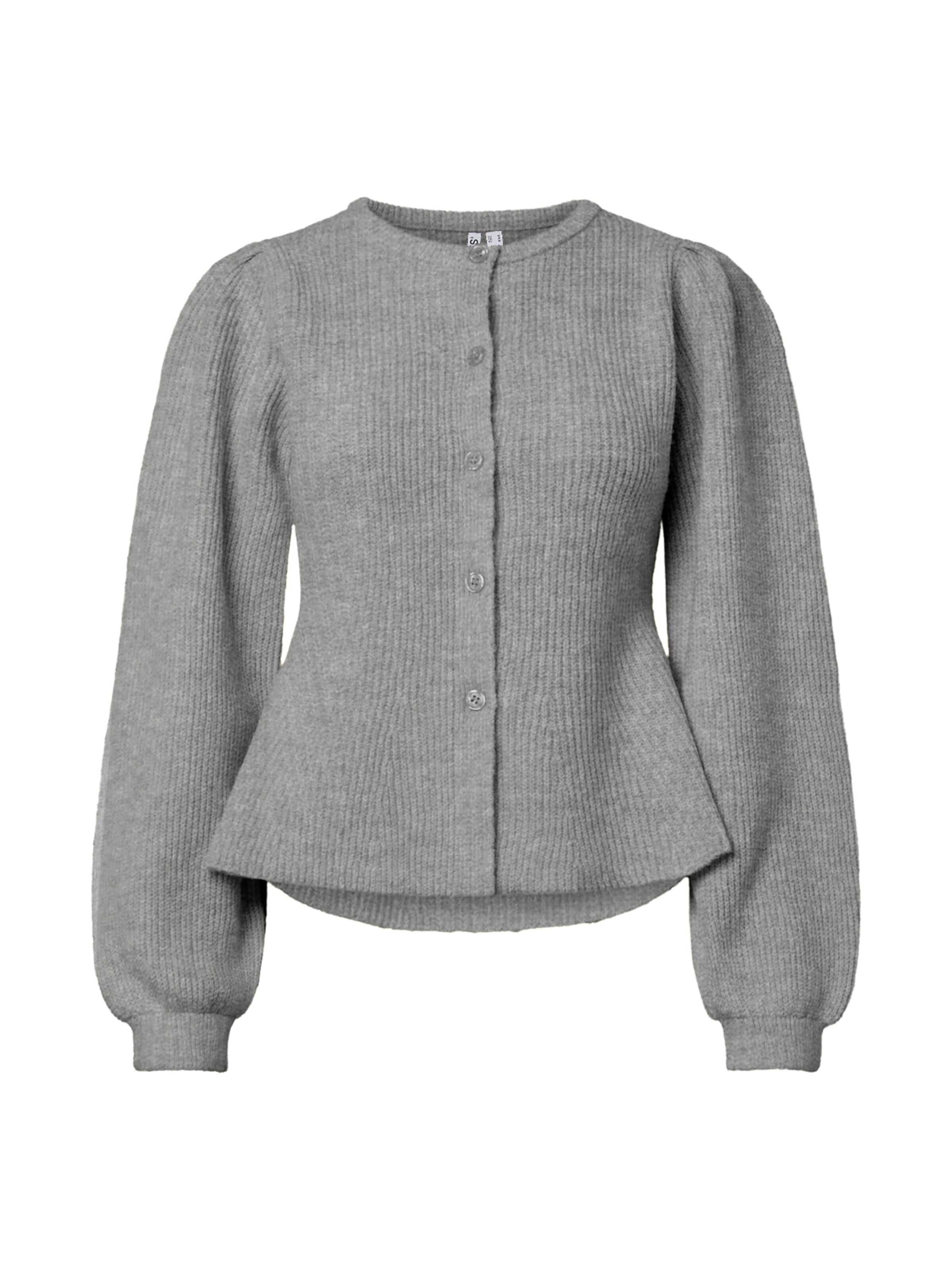PIECES Strickjacke 'PCSILLY' BC' in Grau: Vorderseite
