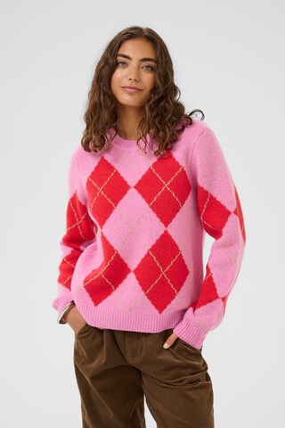 CULTURE Trui 'CUHarlekin Katrina' in Roze: voorkant