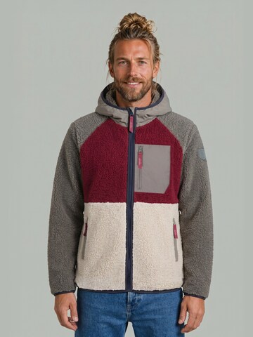 Derbe Fleecejacke in Mischfarben: Vorderseite