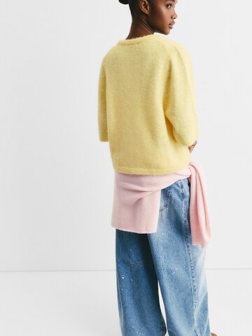 Cardigan Pull&Bear en jaune