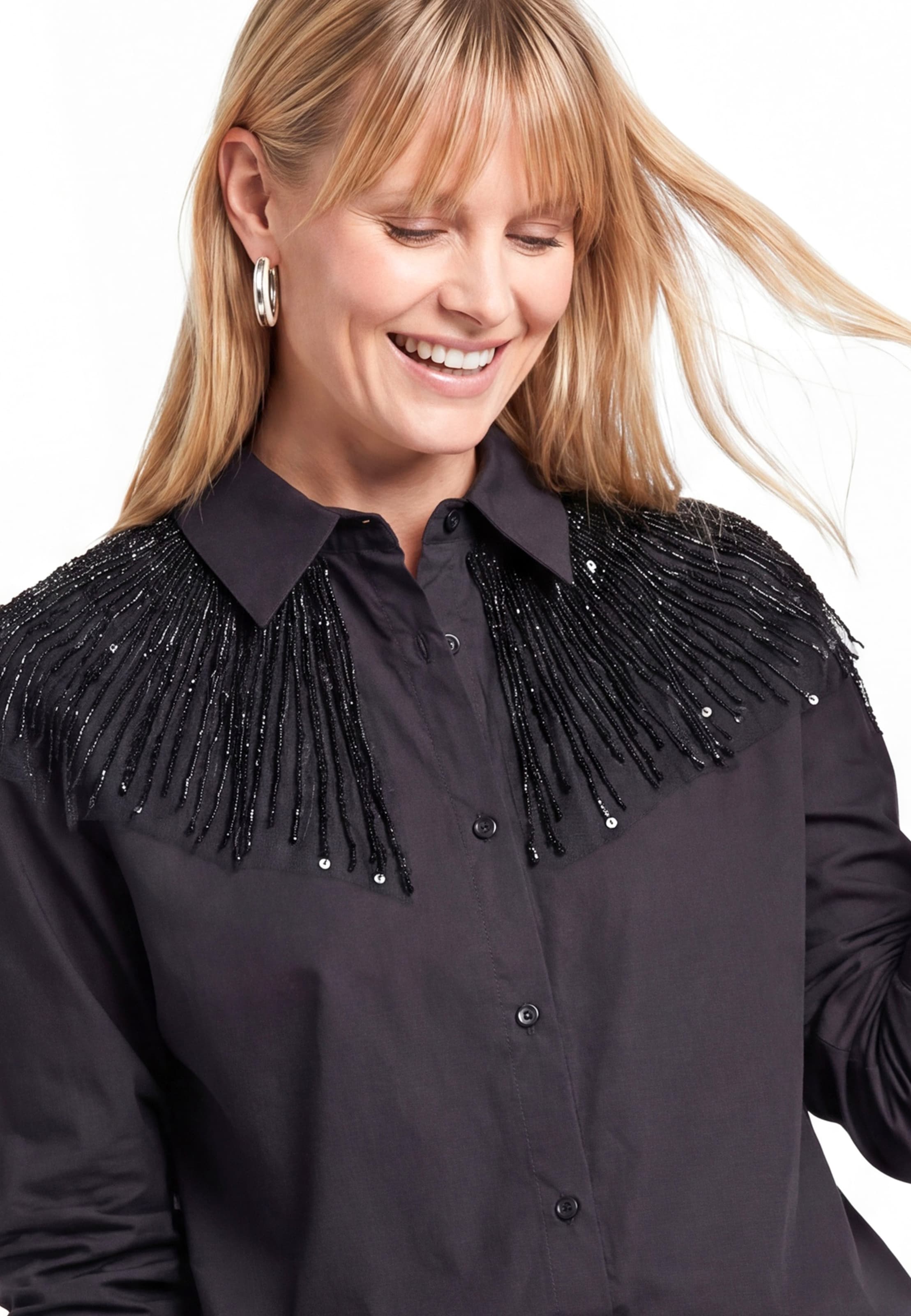 usha WHITE LABEL - Blusa em preto