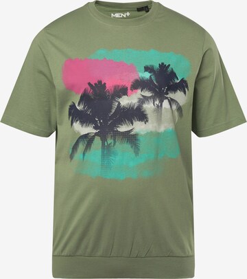 T-Shirt Men Plus en vert : devant