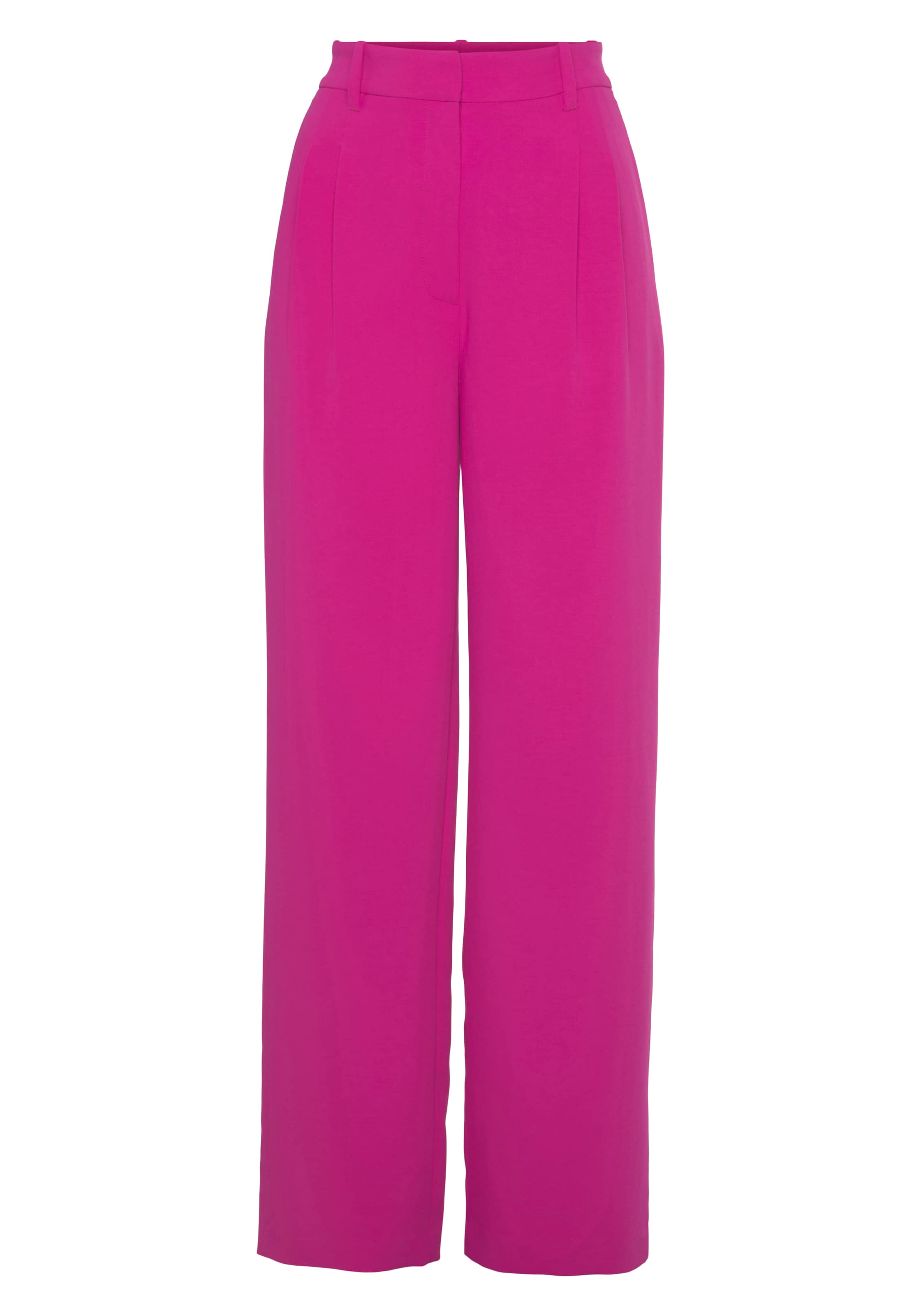 rožinė LASCANA Laisvas Klostuotos kelnės: priekis