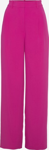 LASCANA Loose fit Pleat-Front Pants in Pink: front