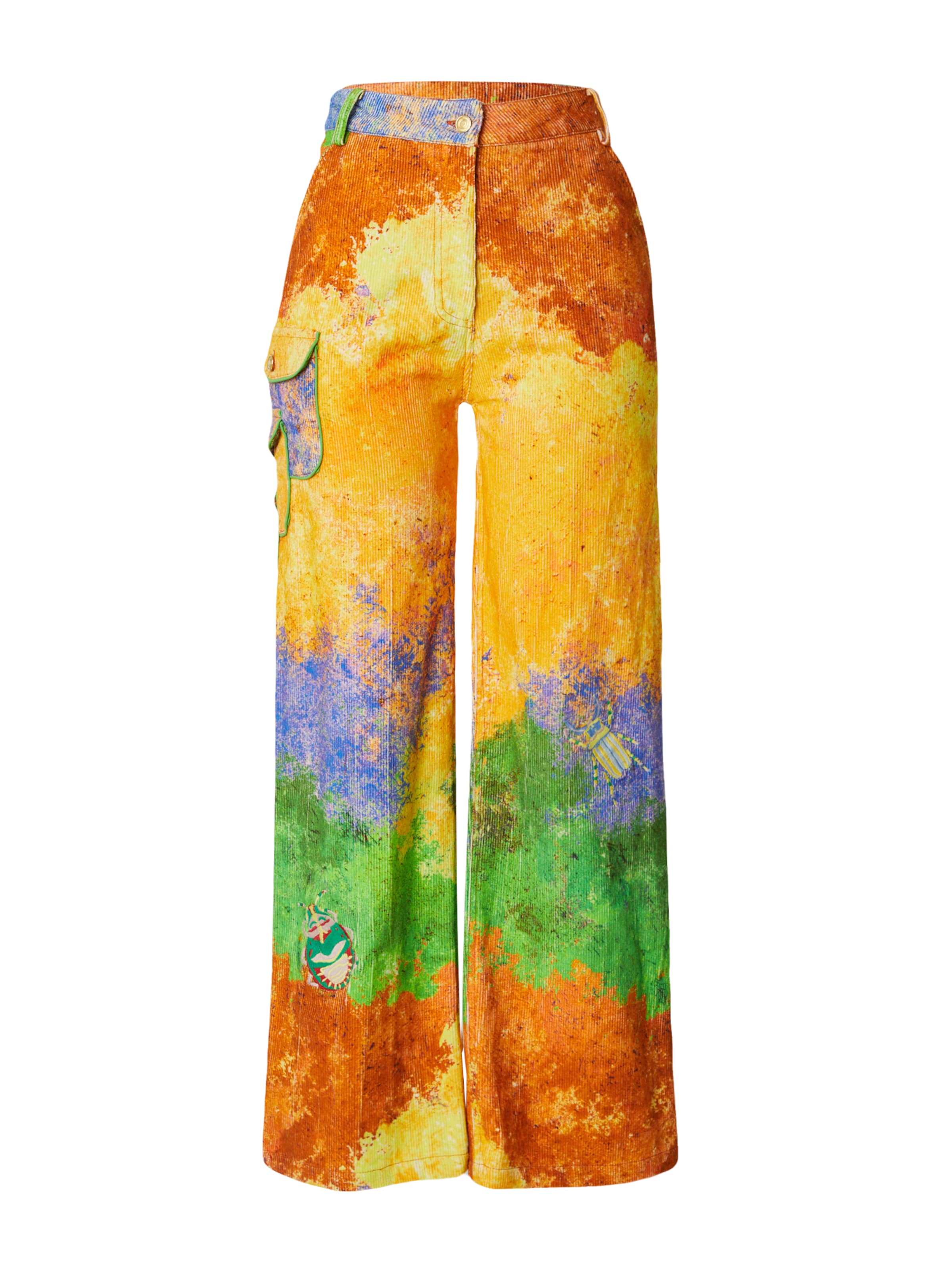 Helmstedt Lużny krój Bojówki 'NORA' w kolorze zielony: przód