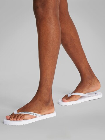 Flip-flops de la Calvin Klein Jeans pe alb