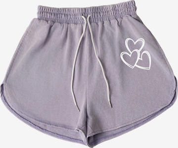 Pantalon GORHEY en violet : devant