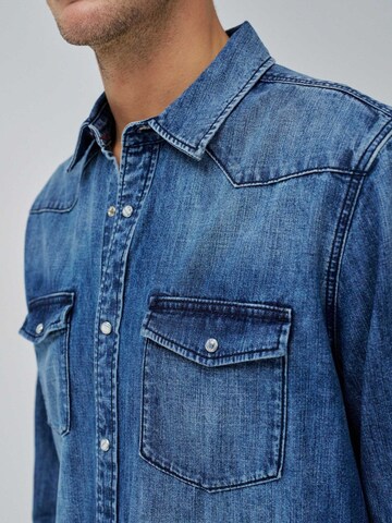 Salsa Jeans Regular fit Overhemd in Blauw