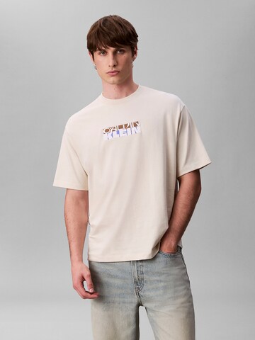 Calvin Klein Jeans Shirt in Beige: voorkant