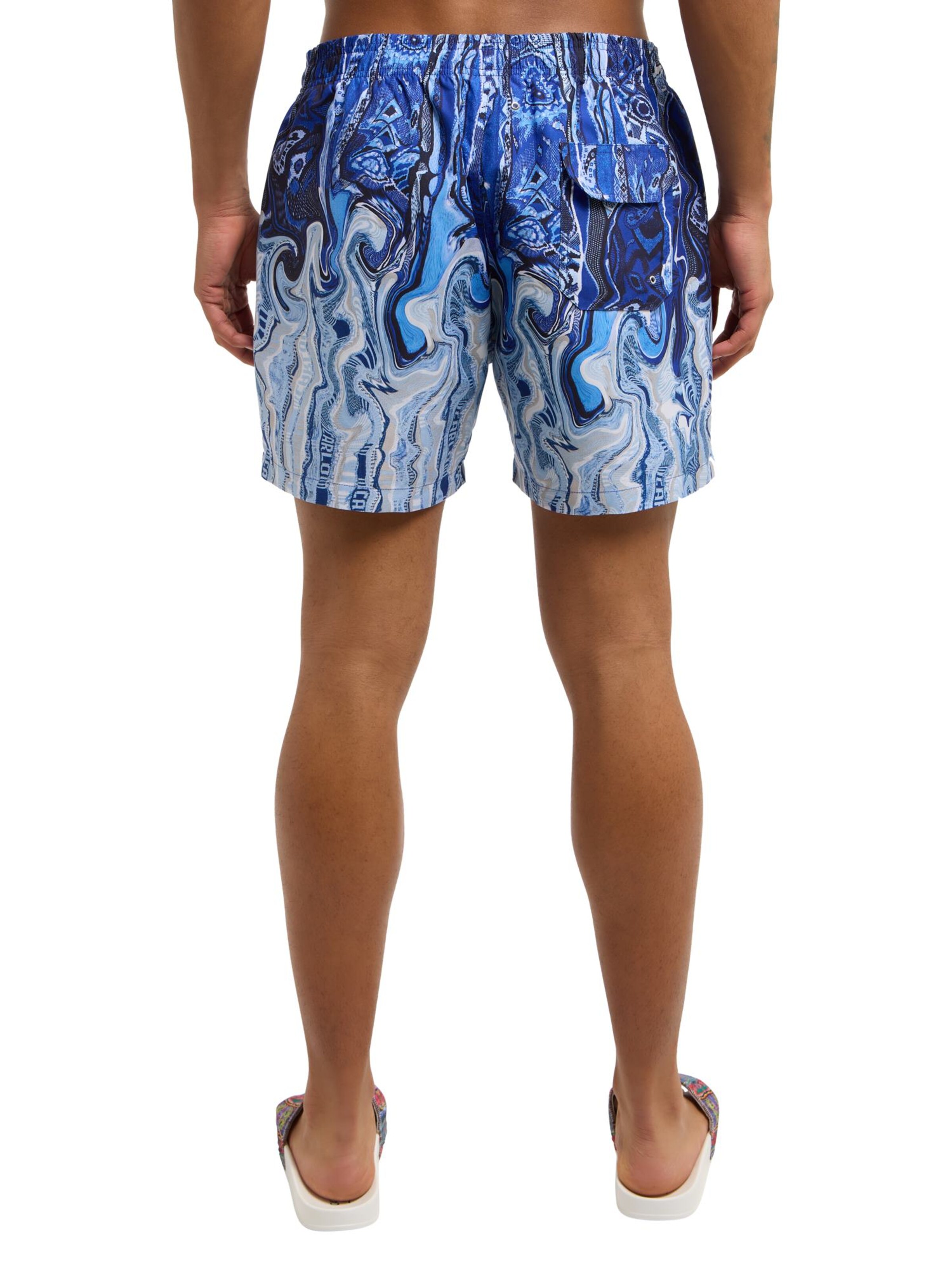 Carlo Colucci Regular Broek ' Demaku ' in Blauw