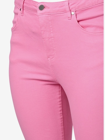 Zizzi Slimfit Jeans 'AMY' in Pink