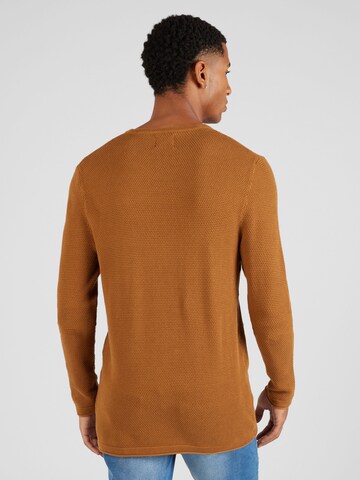 Only & Sons Regular Fit Pullover 'PANTER' in Braun