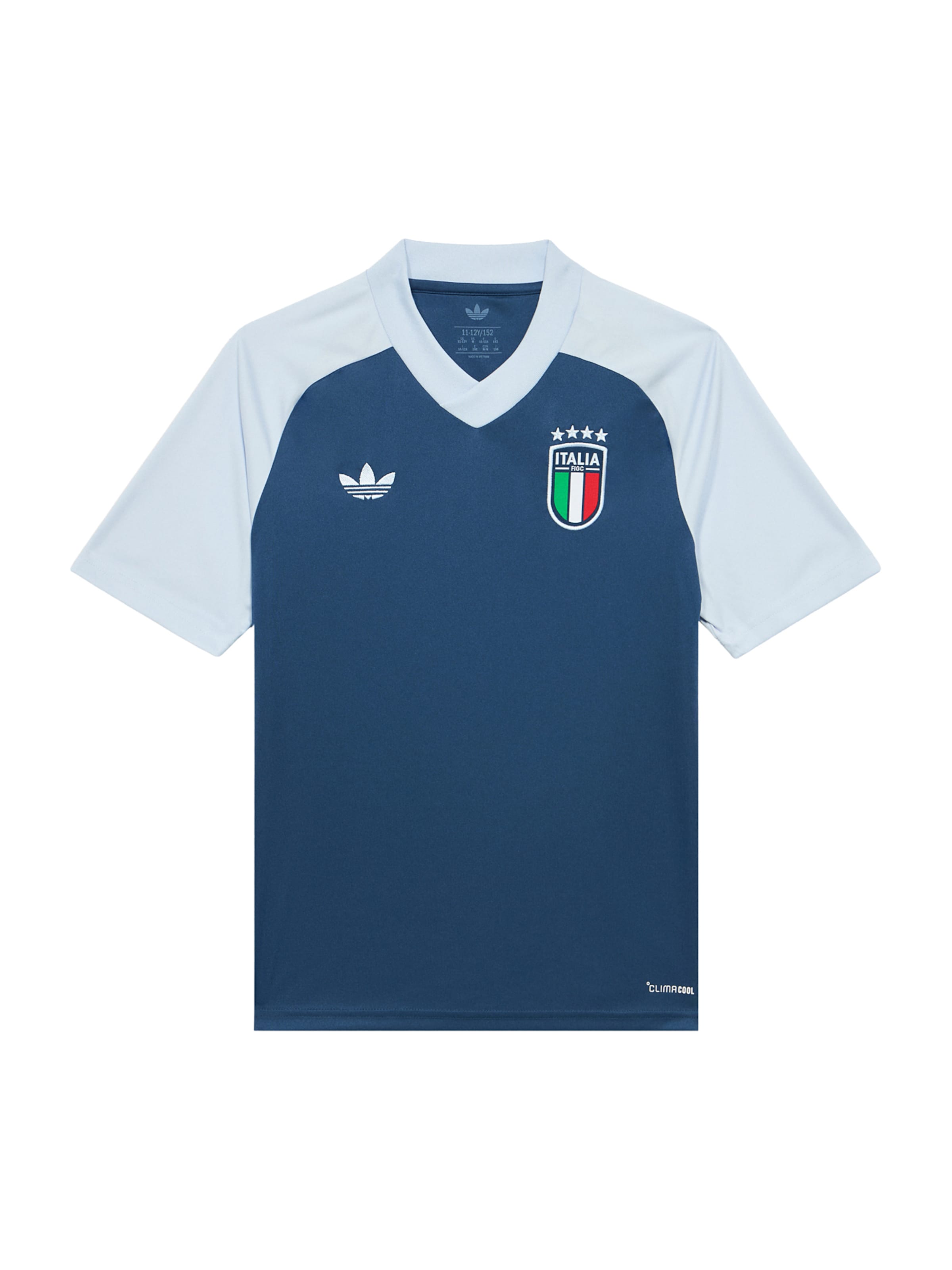 ADIDAS PERFORMANCE Функционална тениска 'Italy 26 Away Kids Pre-Match' в синьо: отпред