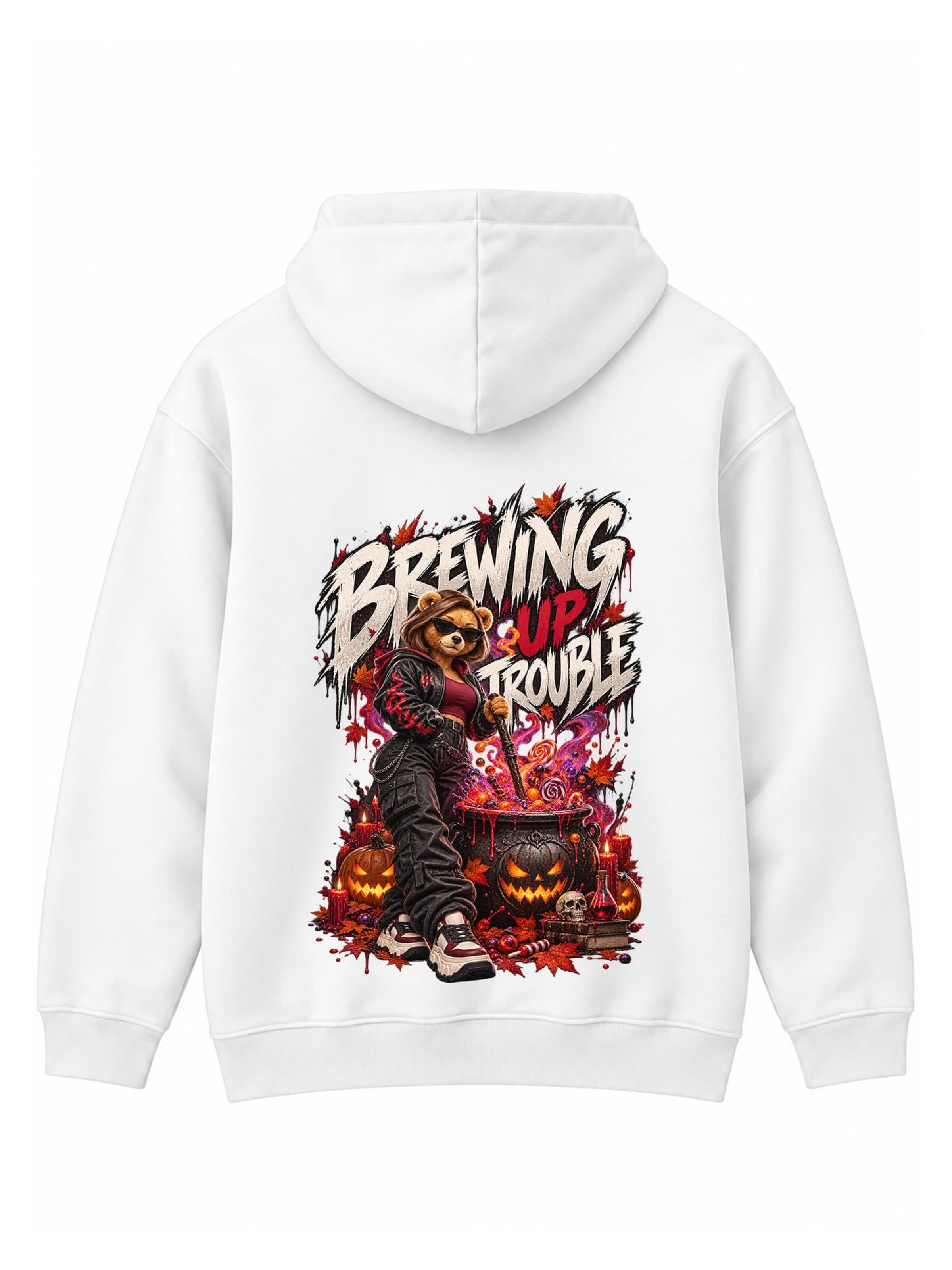 LUNØIR StudioSweater majica 'BOSS Femme Midnight Alchemist' - bijela boja: prednji dio