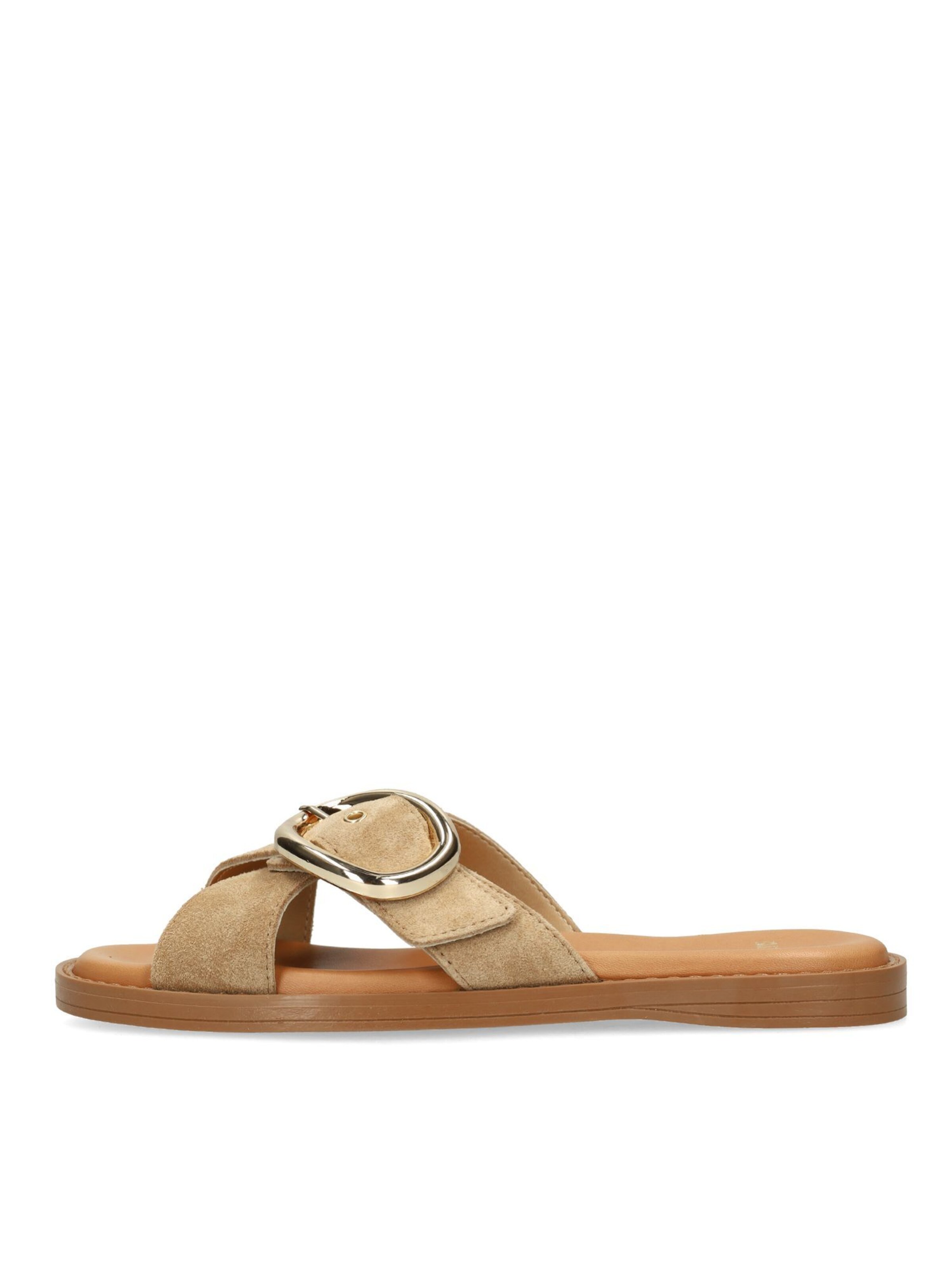 MANFIELD Pantolette in Beige